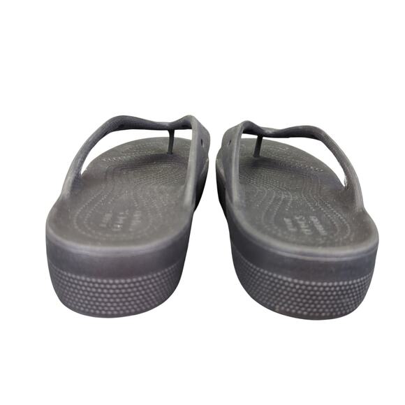 Crocs Classic Platform Flip Sandals 207714 Black‎ Thong Sandals Women's Size 9 - Picture 6 of 8